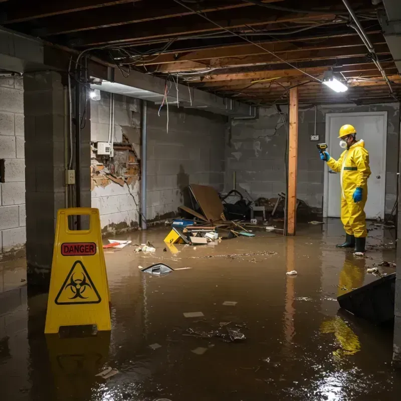 Flooded Basement Electrical Hazard in Monmouth, OR Property